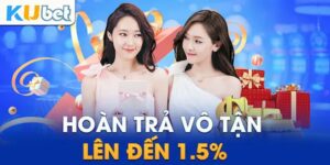 Tỉ lệ hoàn trả của Kubet là 1,5%